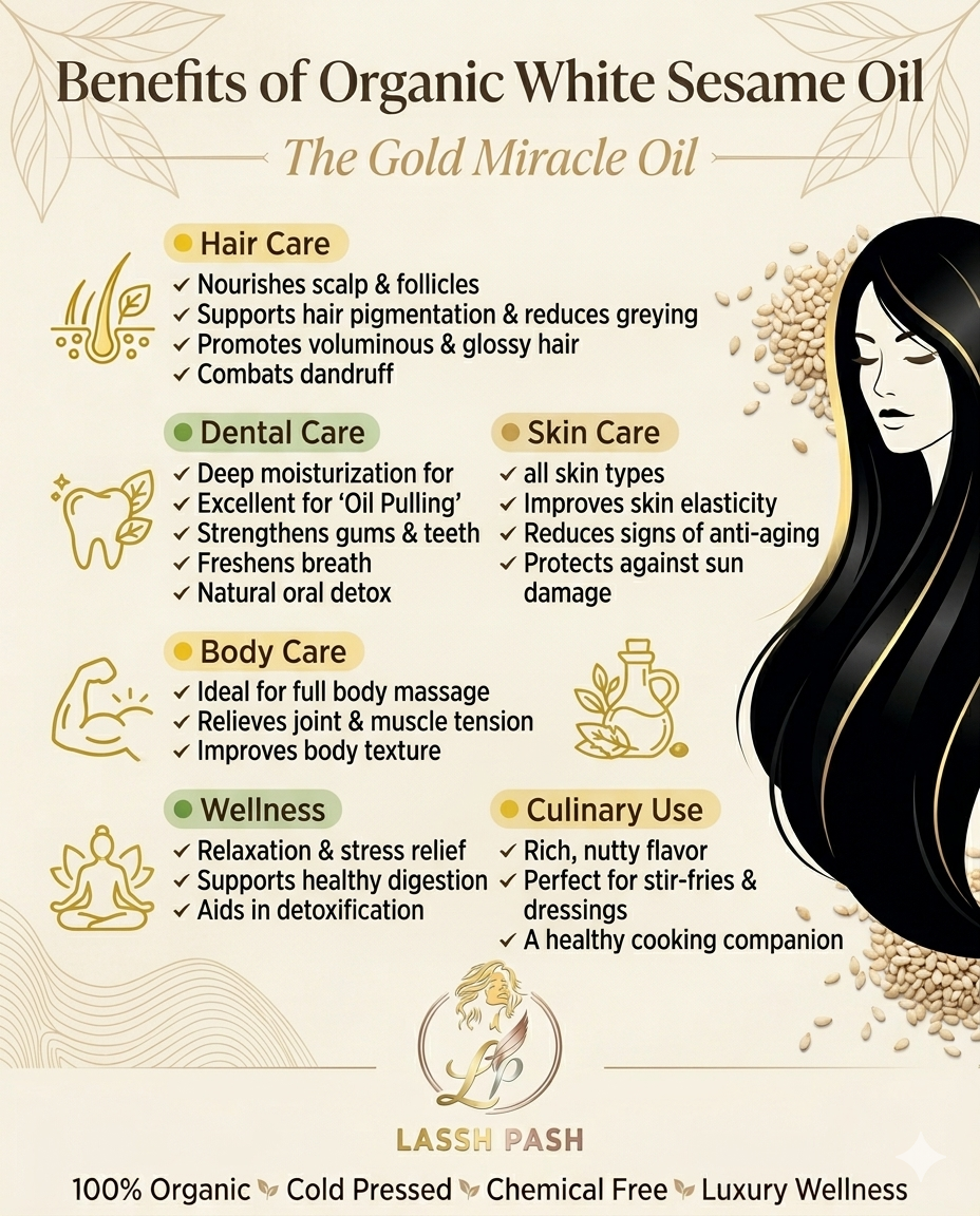⚪ Organic Sesame oil