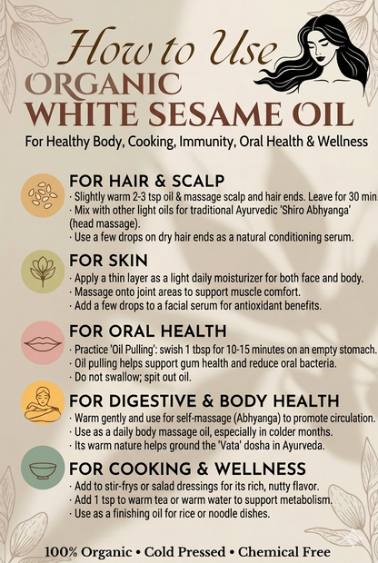 ⚪ Organic Sesame oil